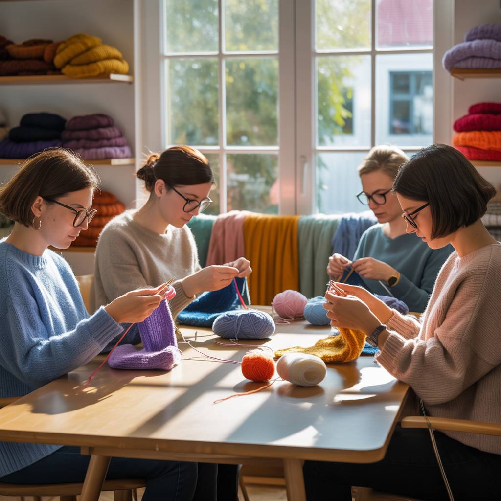 Atelier de tricot traditionnel avec instructrice expérimentée